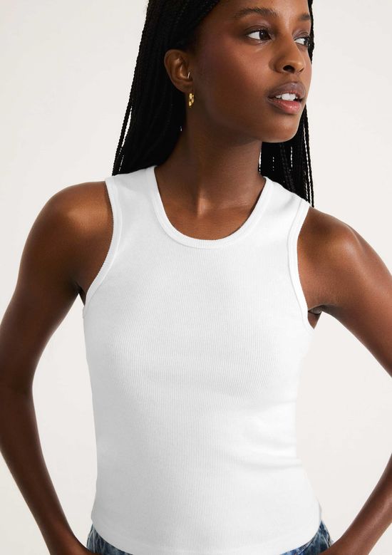 Foto do produto: Regata Feminina Ribana Com Elastano - Branco