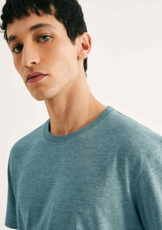 Foto do produto: Camiseta Básica Unissex Manga Curta Regular World - Azul