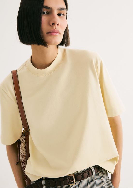 Foto do produto: Camiseta Básica Feminina Manga Curta Mid - Amarelo