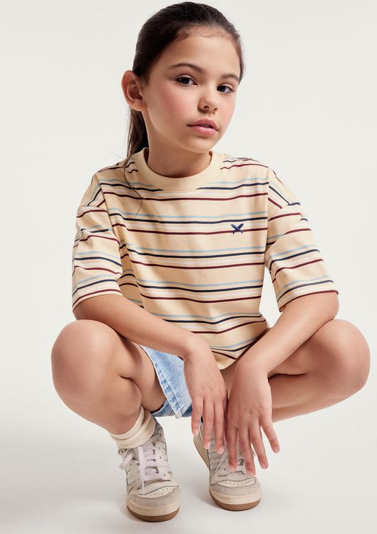Foto do produto: Blusa Infantil Menina Boxer Oversized - Creme