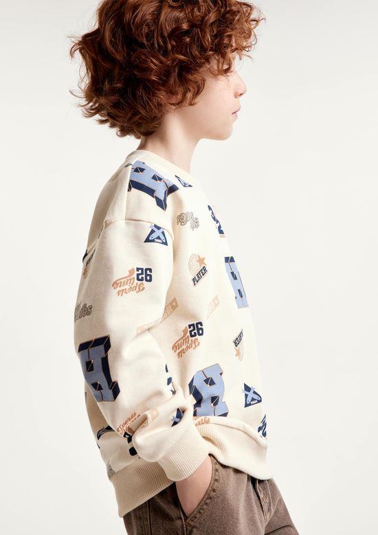 Foto do produto: Blusão Infantil Menino Estampado - Creme