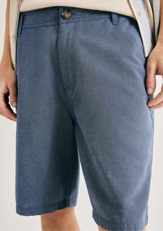 Foto do produto: Bermuda Em Sarja Masculina Chino - Azul