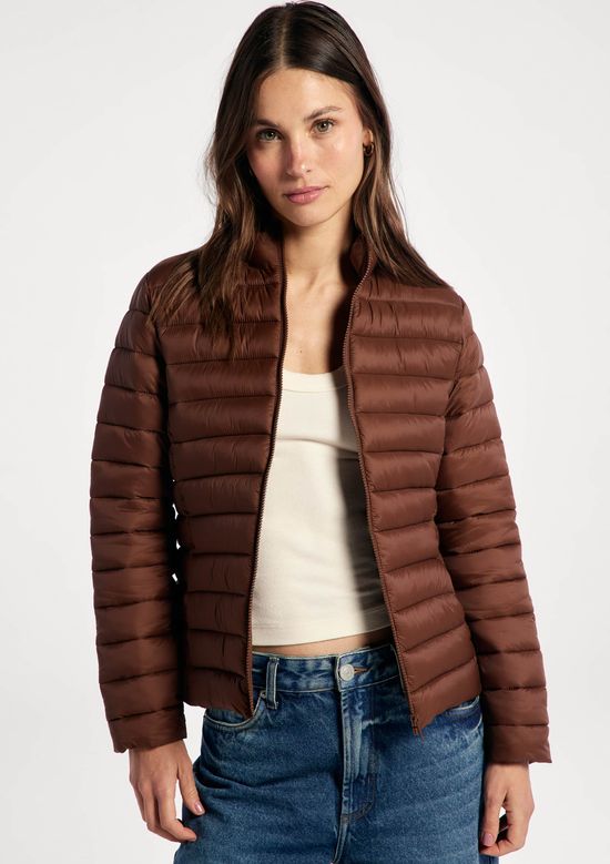 Foto do produto: Jaqueta Básica Feminina Puffer Matelassê - Marrom