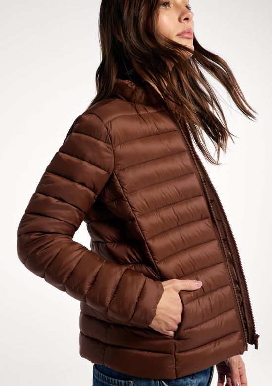 Foto do produto: Jaqueta Básica Feminina Puffer Matelassê - Marrom
