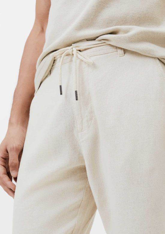 Foto do produto: Calça Masculina Reta Em Viscolinho - Bege