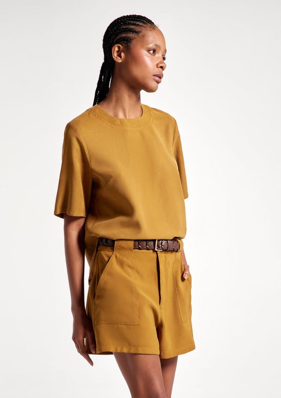 Foto do produto: Shorts Feminino Reto Peach Touch - Marrom