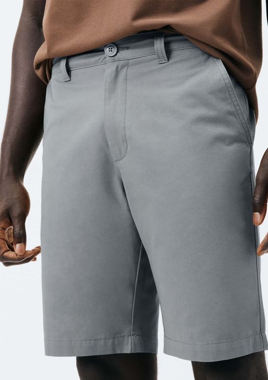 Foto do produto: Bermuda Básica Masculina Chino Reta Em Sarja - Cinza