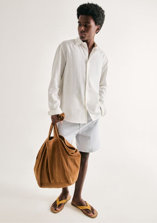 Foto do produto: Bermuda Masculina Reta Fio Tinto - Azul