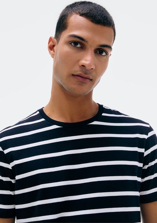 Foto do produto: Camiseta Básica Masculina Mar Em Algodão Peruano - Preto