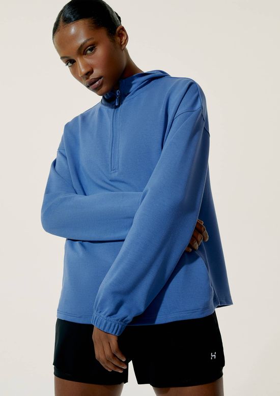Foto do produto: Blusão Esportivo Feminino Gola Alta Com Zíper - Azul