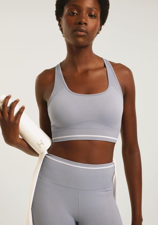 Foto do produto: Top Esportivo Nadador Sem Costura - Azul