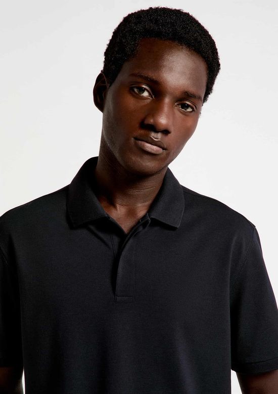 Foto do produto: Camisa Polo Masculina Em Piquet Pima - Preto