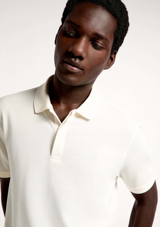 Foto do produto: Camisa Polo Masculina Em Piquet Pima - Off white