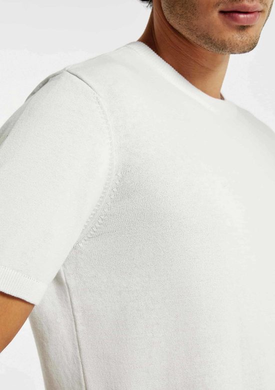 Foto do produto: Camiseta Masculina Tricô Manga Curta - Off white