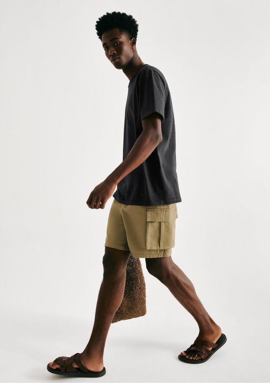 Foto do produto: Camiseta Masculina Tricô Manga Curta - Preto