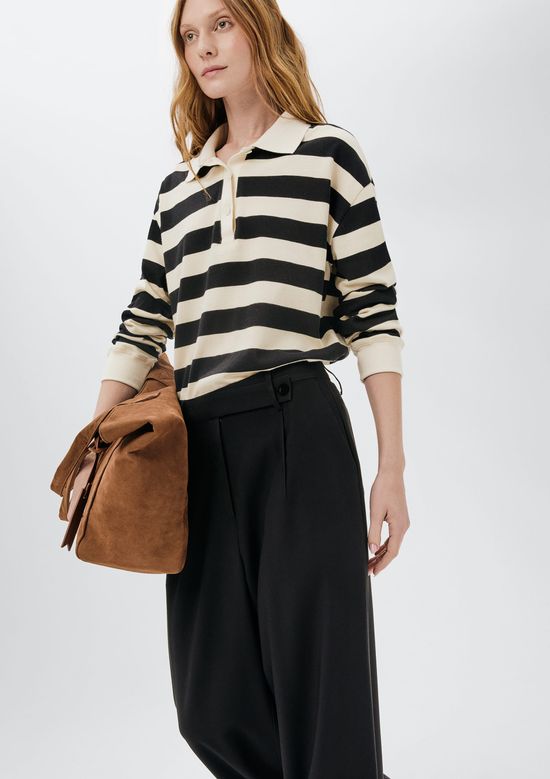 Foto do produto: Calça Feminina Reta Cintura Alta Peach Touch - Preto