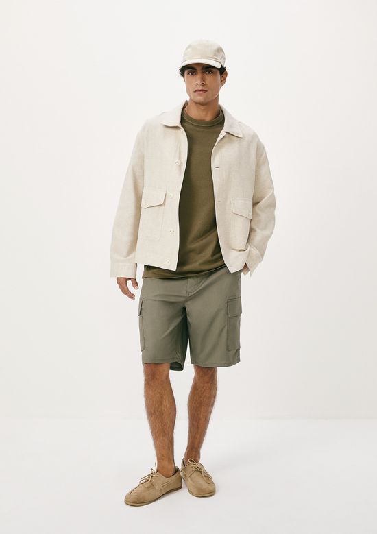 Foto do produto: Bermuda Masculina Cargo Reta - Verde