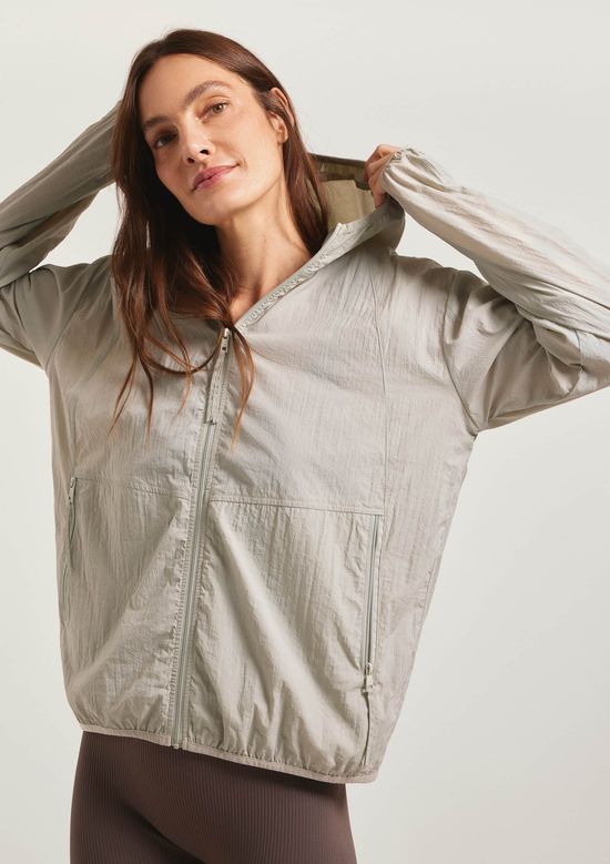 Foto do produto: Jaqueta Esportiva Masculina Corta Vento Com Capuz - Cinza