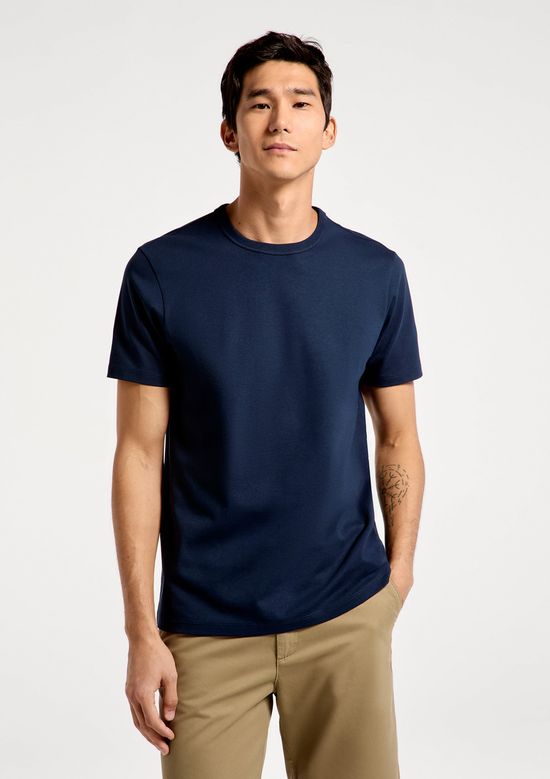 Foto do produto: Camiseta Básica Masculina Areia Em Algodão Peruano - Azul
