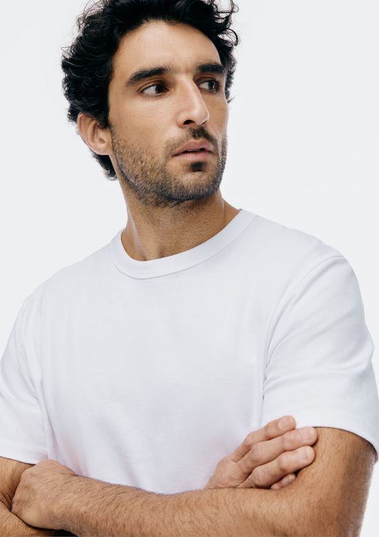 Foto do produto: Camiseta Básica Masculina Areia Em Algodão Peruano - Branco