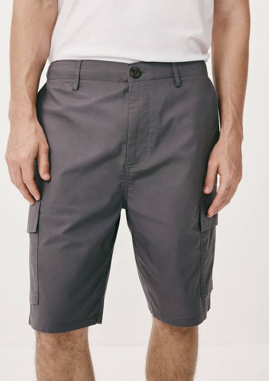 Foto do produto: Bermuda Masculina Cargo Reta - Cinza