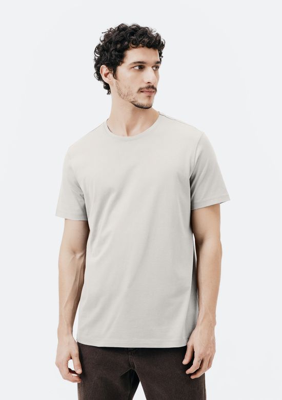 Foto do produto: Camiseta Básica Masculina Manga Curta Pima - Bege