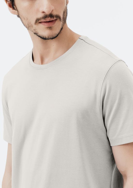 Foto do produto: Camiseta Básica Masculina Manga Curta Pima - Bege