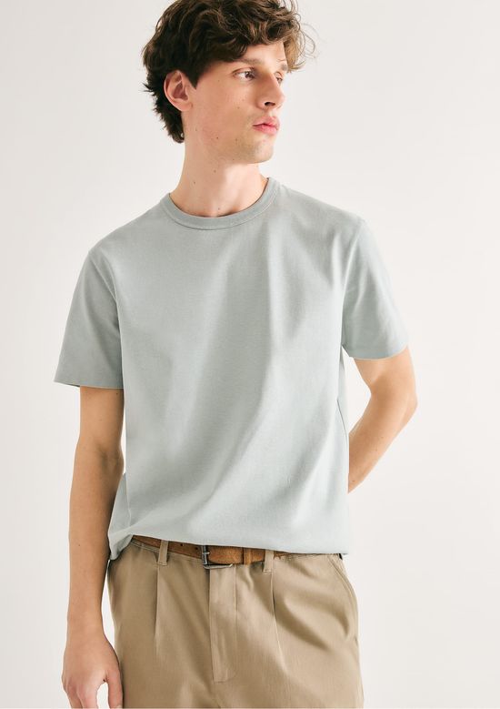 Foto do produto: Camiseta Básica Masculina Areia Em Algodão Peruano - Azul