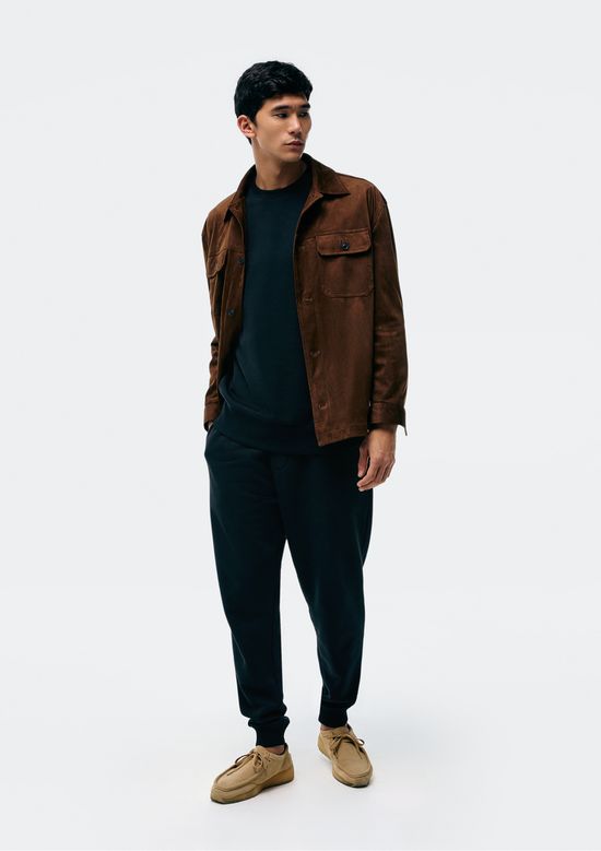 Foto do produto: Blusão Básico Masculino Comfort Em Moletom Peluciado - Preto