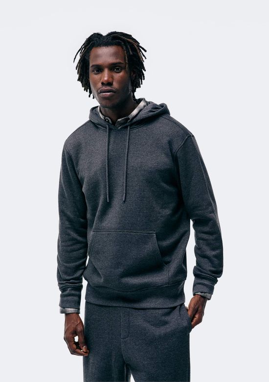 Foto do produto: Blusão Básico Masculino Comfort Em Moletom Peluciado - Cinza