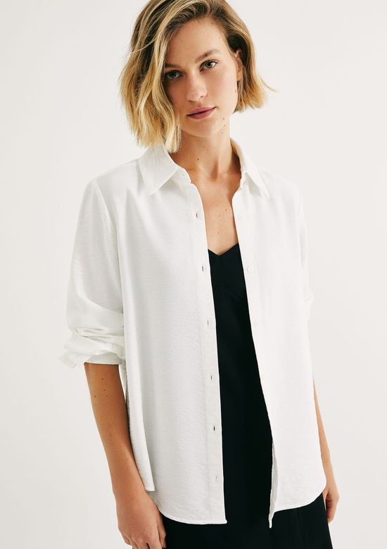 Foto do produto: Camisa Feminina Ampla Texturizada - Off white