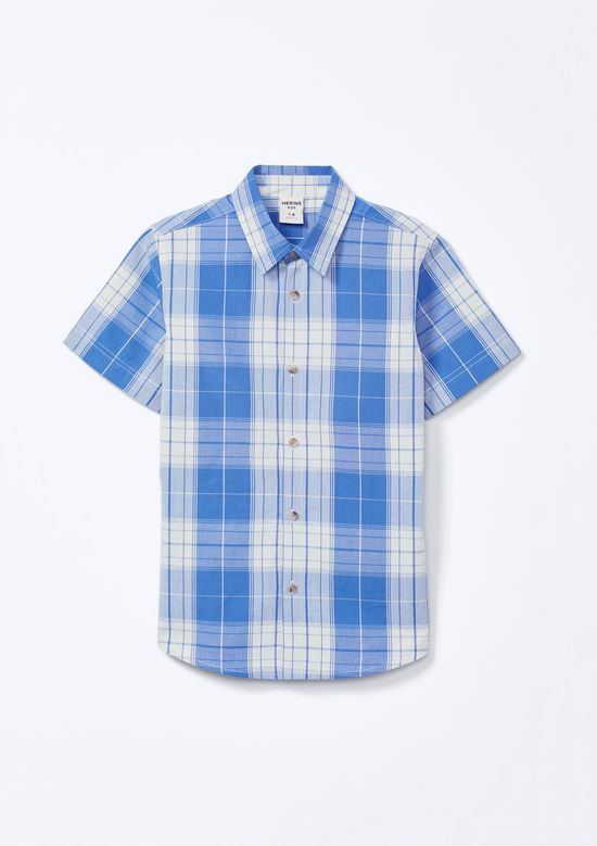 Foto do produto: Camisa Infantil Menino Tricoline Xadrez - Azul