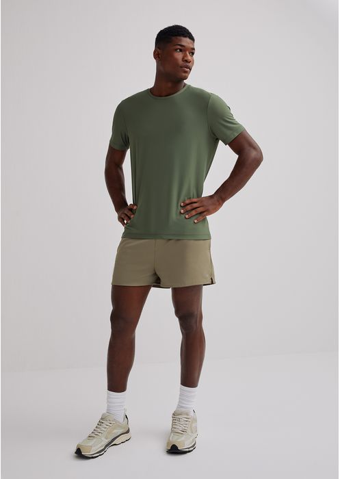 Camiseta Básica Masculina Esportiva Manga Curta Ultra - Verde Militar