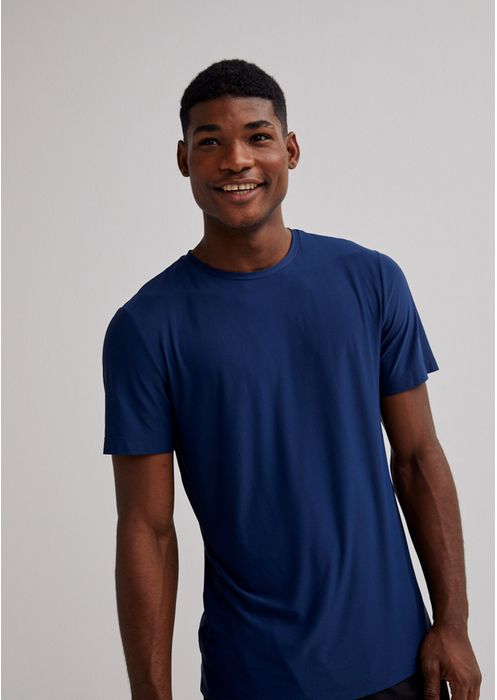 Camiseta Básica Masculina Esportiva Manga Curta Ultra - Azul Marinho