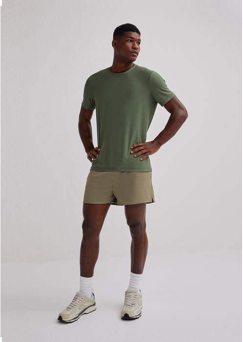Shorts Esportivo De Corrida Masculino Proteção Uv 50+ - Verde Militar