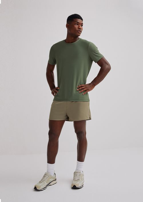 Shorts Esportivo De Corrida Masculino Proteção Uv 50+ - Verde