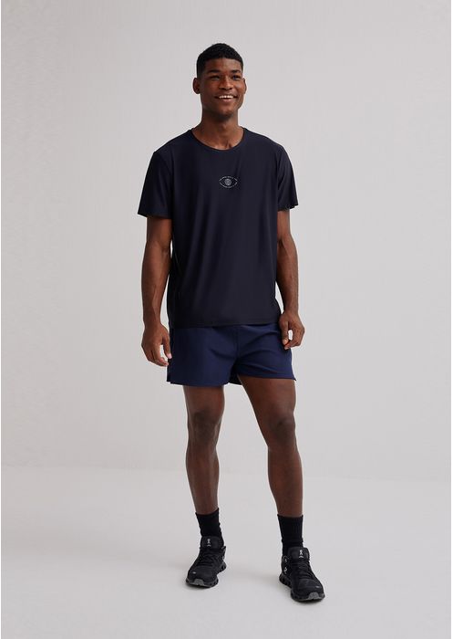 Camiseta Masculina Esportiva Com Secagem Rápida Estampada - Preto