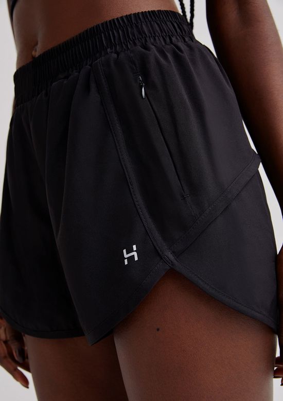 Foto do produto: Shorts Esportivo Feminino Com Bolso Lateral - Preto