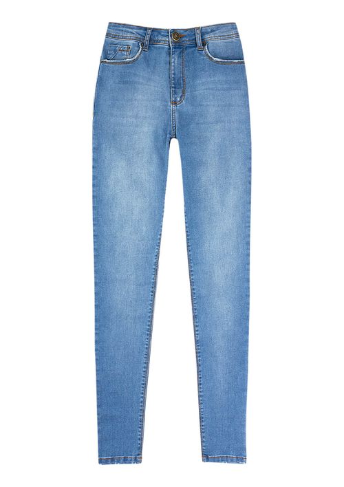 Calça Jeans Feminina Cintura Alta Sculpted Skinny - Azul