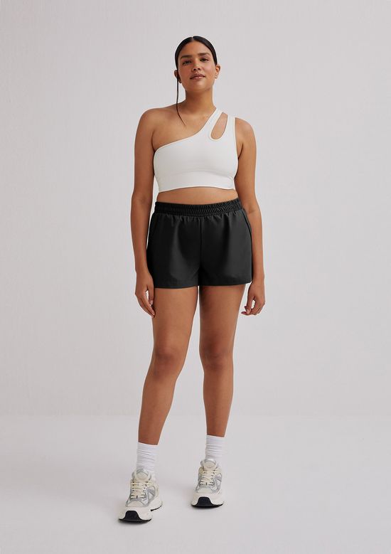 Foto do produto: Shorts Esportivo Feminino Comfort Cintura Alta - Preto
