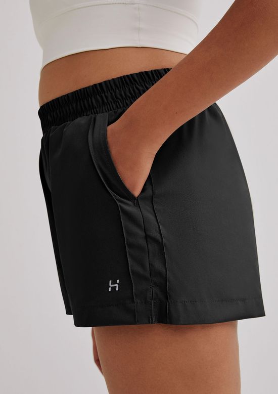 Foto do produto: Shorts Esportivo Feminino Comfort Cintura Alta - Preto
