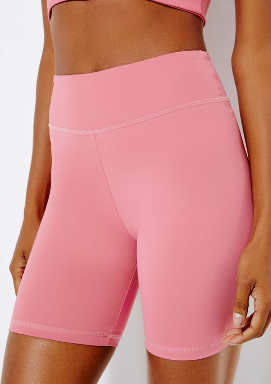 Foto do produto: Bermuda Esportiva Feminina Biker com Fio LYCRA® - Rosa