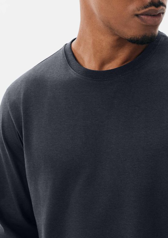 Foto do produto: Camiseta Básica Masculina Manga Longa Comfort Super Cotton - Cinza