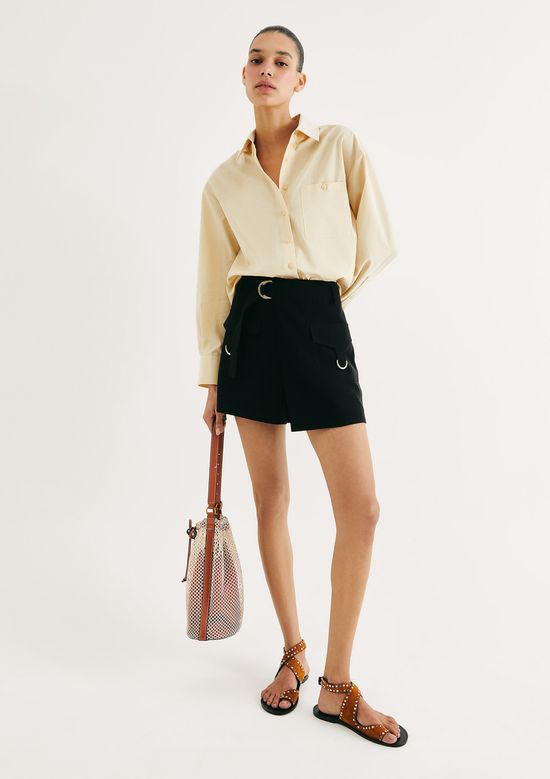 Foto do produto: Shorts Saia Cargo Em Peach Touch - Preto