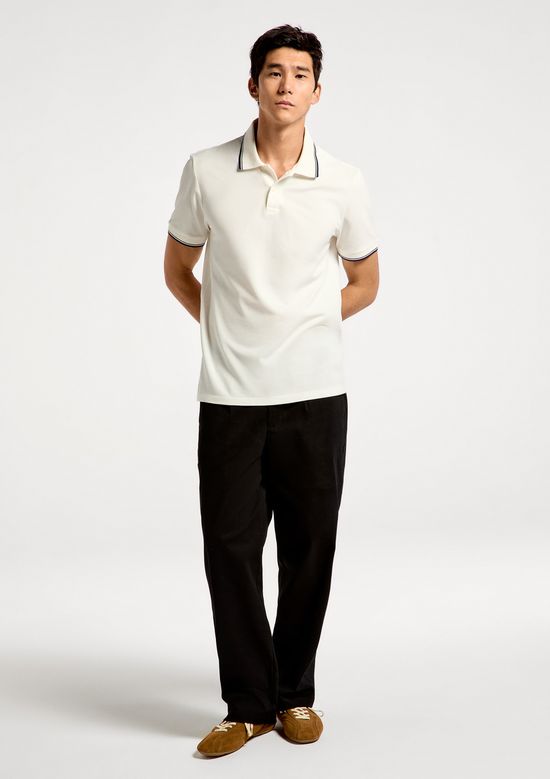 Foto do produto: Camisa Polo Básica Masculina Manga Curta Em Piquet - Branco