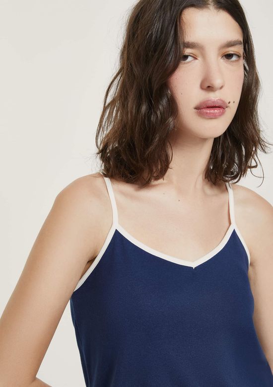 Foto do produto: Pijama Feminino Curto Em Algodão - Azul