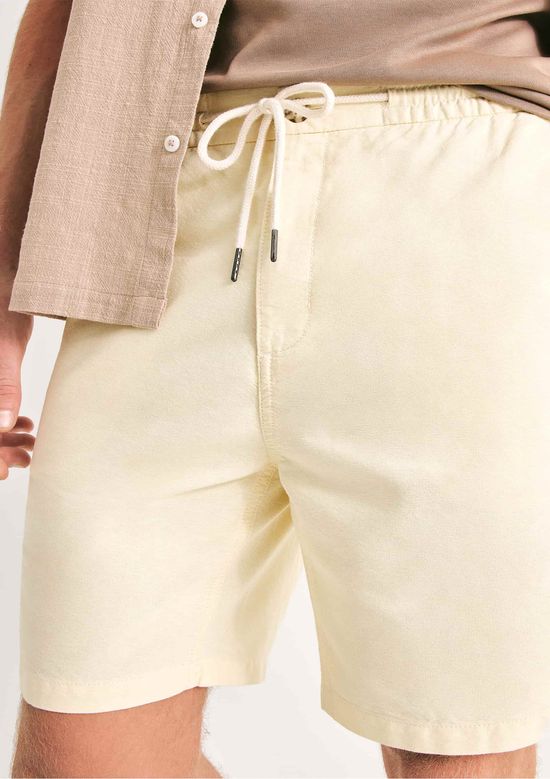 Foto do produto: Bermuda Masculina Reta Fio Tinto - Off white