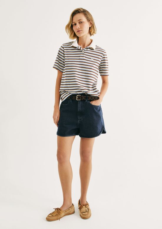 Foto do produto: Shorts Jeans Feminino Cintura Baixa Reto - Azul