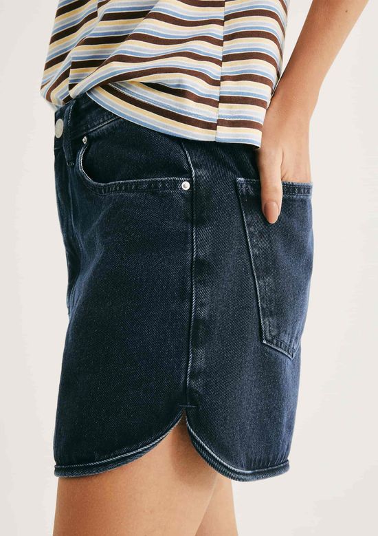 Foto do produto: Shorts Jeans Feminino Cintura Baixa Reto - Azul