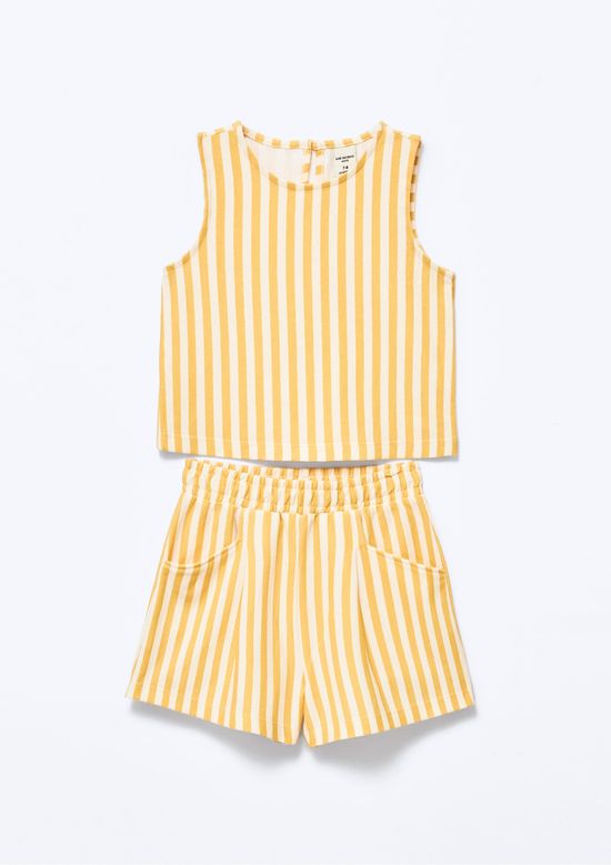 Foto do produto: Conjunto Infantil Menina Fio Tinto Texturizado - Amarelo
